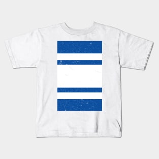 Tranmere Varsity Retro Away Blue & White Design Kids T-Shirt